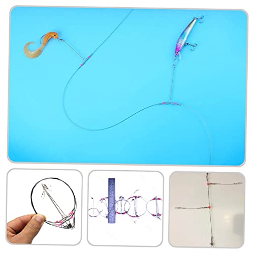 10 piezas de líderes de pesca con giratorios de acero inoxidable miniatura 3