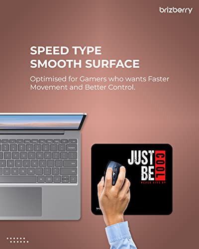 Image of Brizberry Mouse Pad, Optimised for Speed and Precision, Premium Anti Skid Rubber Base, for Office Desktop Laptop PC Mac, 240 x 210 x 3 mm (108S - Pack of 2)