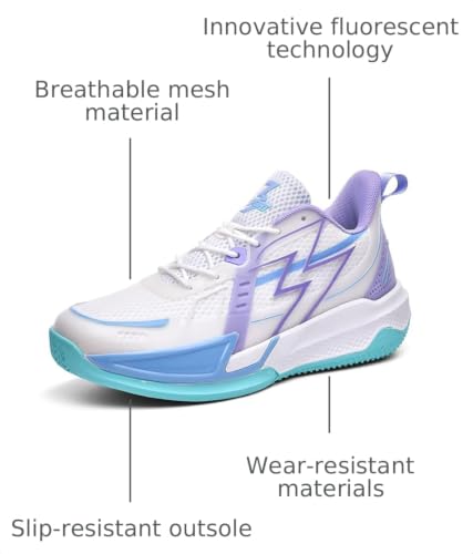 Image of Women Basketball Shoes Fashion Sneakers Comfortable Unisex Athletic Lightweight Non Slip Outdoor Sport Volleyball Shoes
