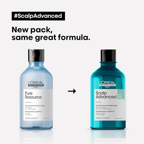 L'Oréal Professionnel Scalp Advanced Anti-Oiliness Dermo-Purifier Shampoo, For Oily, Greasy Hair, Serie Expert, 300ml - Image 7