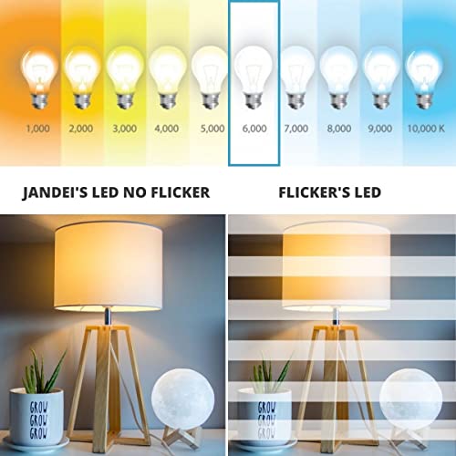 JANDEI, 270º Globe LED Bulb, G120, E27 Screw, 18W (Equivalent to 140W) Cold White Light 6000K - Image 3