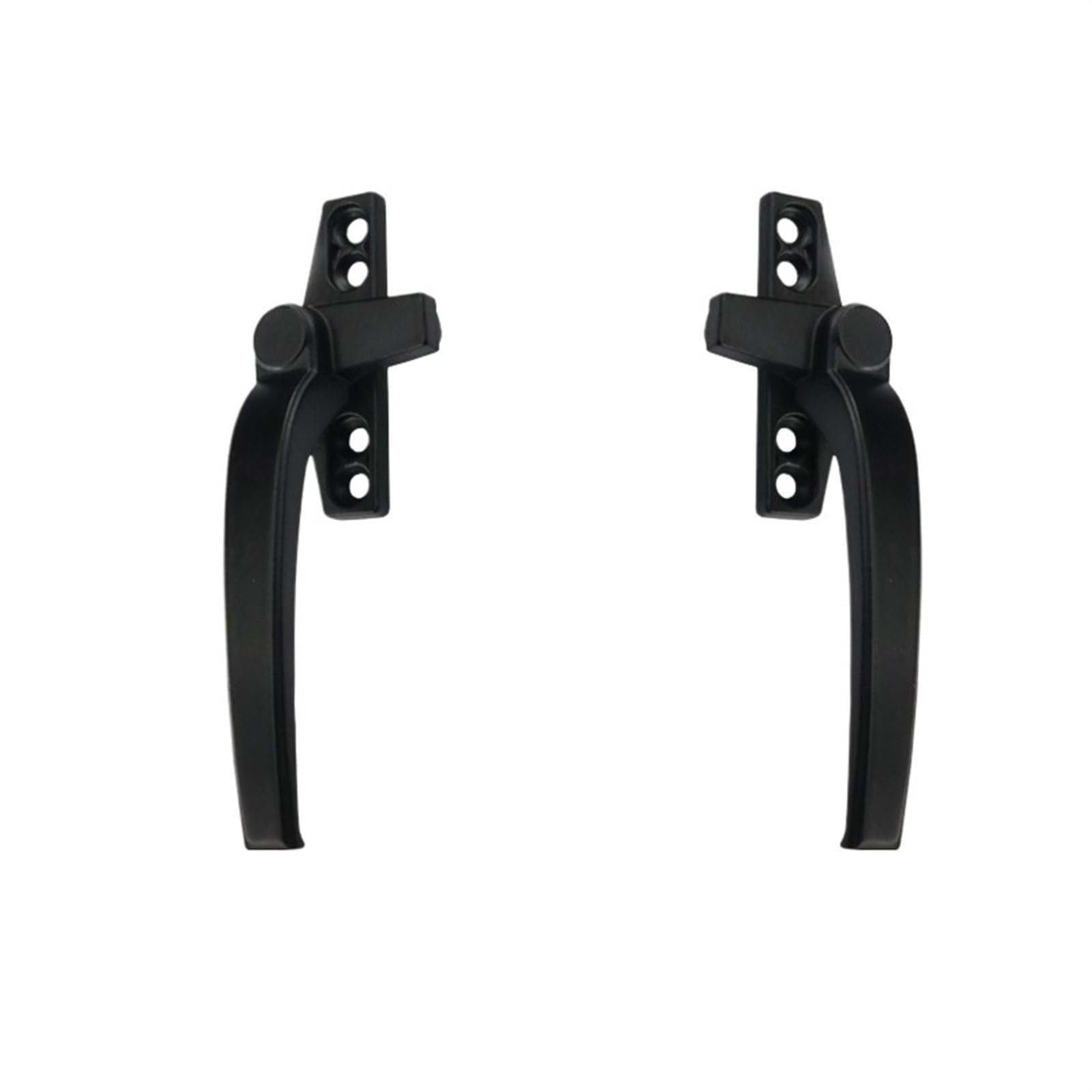 Fermi per finestre, Window Door Handle Pack of 2 Multicolor Aluminium Alloy Left Right Single Point Latch Lock(Black Classical)