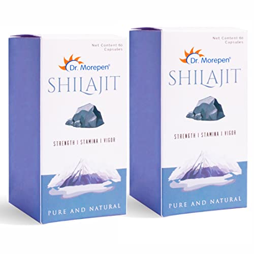 DR. MOREPEN Shilajit Capsules | Pure Himalayan Shilajit Extract Vegan, Pure & Natural Shilajit Consist of More Than 84 Minerals 60 Capsule Pack of 2