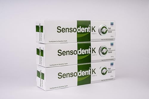 Image of Sensodent K Fast Relief 125g(Pack of 3) | Toothpaste For Sensitivity Relief| For Fast and Effective relief| Contains Potassium Nitrate for Sensitive teeth