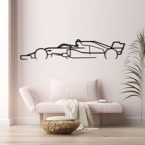 Image of seemy Formula 1 Car Metal Wall Art, F1 Car Poster, Formule One Racing Gifts For Men, Automotive Decor, Perfect for Car Wall Decor, Garage Decor, Metal Wall Art, Decor For Car (24 inch x 4 inch)
