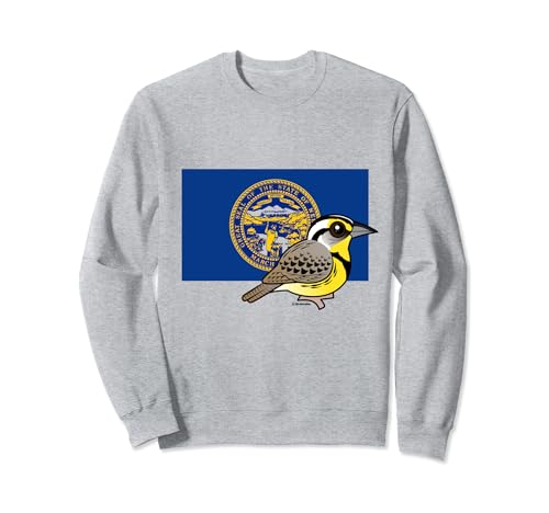 State Birdorable of Nebraska: Western Meadowlark Cute Bird Sweatshirt