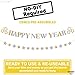 KatchOn, Glitter Happy New Year Banner - 10 Feet, No DIY | NYE Party Supplies 2026 for Happy New Years Decorations 2026 | NYE Decorations 2026 | Happy New Year Sign for Decoration