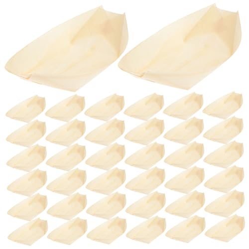 Platos desechables de madera para sushi Uonlytech 100 piezas miniatura 1