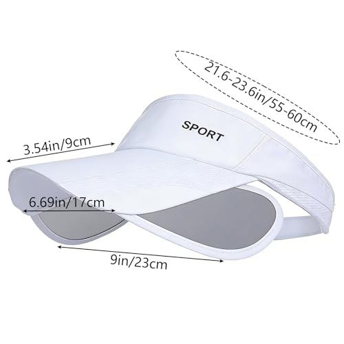Image of Marrywindix Sport Wear Athletic Visor Sun Sports Visor Hat Adjustable Cap with Retractable Brim for Women and Men