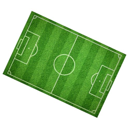 SWOOMEY Tapete de Fútbol Antideslizante de PVC Diseño de Campo, Adecuado para Baño y Sala, Resistente y Creativo para Uso Prolongado