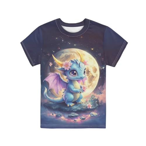 Image of Kids Graphic T-Shirt Boys Girls Novelty Tees Top Short Sleeve Shirts Summer Blouses 3-16