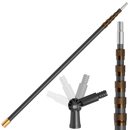 20FT Heavy-Duty Fiberglass Telescopic Extension Pole -...