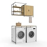 IDMarket - Set lavatrice e asciugatrice di design industriale DETROIT...