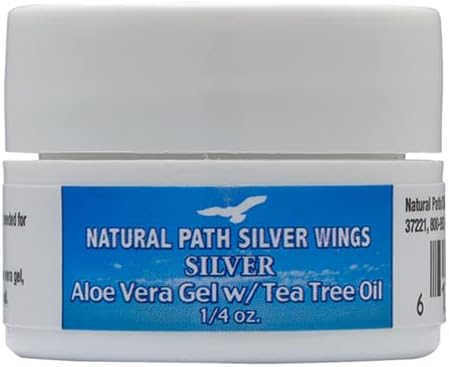 Silver Aloe Gel with Tea Tree Oil Natural Path Silver Wings 0.25 oz Gel