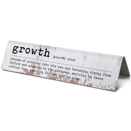 TRCENDE Growth Definition positive energy gifts For School Counselor Student Boy Teen Girls Sister Daughter Employee workers Friend, Going Away Gift for Coworker Novelty Desk Nameplates XCP183