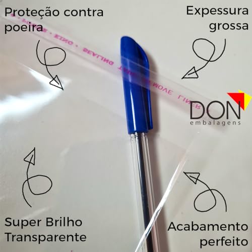 Saco Transparente aba adesiva 100 unidades saquinho vários tamanhos incolor (6x12)