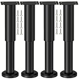 LCOUACEO 4 Piezas Patas para Muebles, 18-30cm Patas Regulables para Muebles Altura Regulables Patas Metalicas para Muebles, para Armario Cama Sofas Mesa
