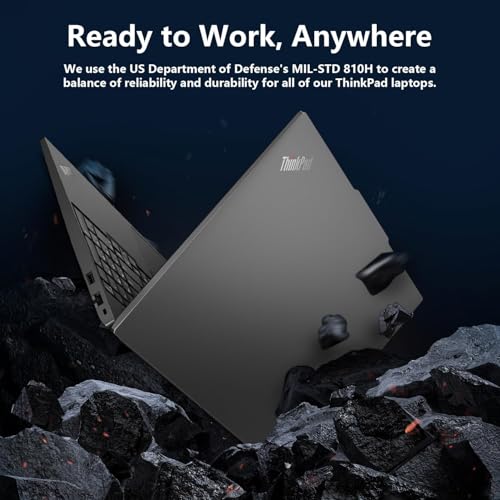 Image of PCONLINE Lenovo ThinkPad E16 Business AI Laptop, 16 inch FHD+ Anti-Glare Touchscreen, Intel Core Ultra 7 155U, 64GB DDR5, 2TB SSD, Fingerprint, Backlit KB, HDMI, 1080p Webcam, Wi-Fi 6, Windows 11 Pro