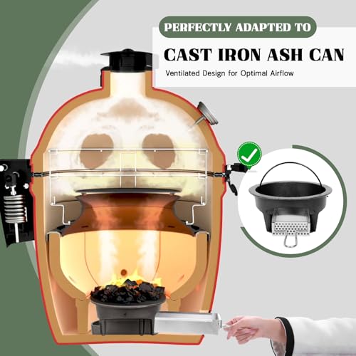 Cajón deslizable para cenizas Vankey para Kamado Joe Classic Joe miniatura 3