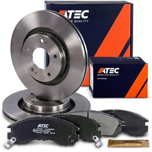 Disques de frein 294 mm ventilés ATEC avec plaquettes avant pour un freinage stable sans surchauffe