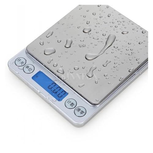 Báscula de cocina 500g 0.01g de precisión acero inoxidable miniatura 3