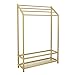 MIEDMJJ Toallero de pie con, Toallero con DiseñO de Rejilla,Portatoallas de pie para Colgar Toallas Y Toallas de BañO/dorado / 75x20x120cm