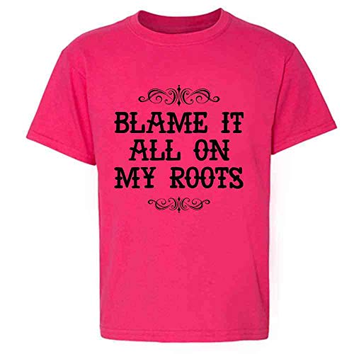 Pop Threads Blame It All On My Roots Country Music Cute Funny Western Baby Toddler Kids Girl Boy T-Shirt Pink 3T #TOP16