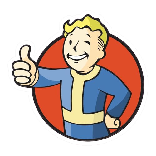 Vault Boy Sticker (Red) (Vinyl Decal, Car Laptop...