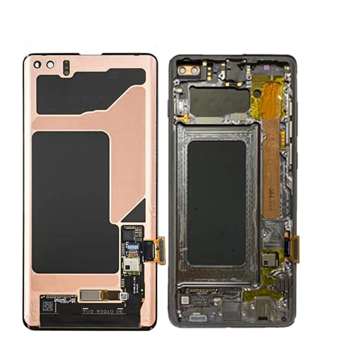 Tela LCD original Amoled para Samsung Galaxy S10 Plus com moldura preta SM-G975F G975A G975W de 6,4