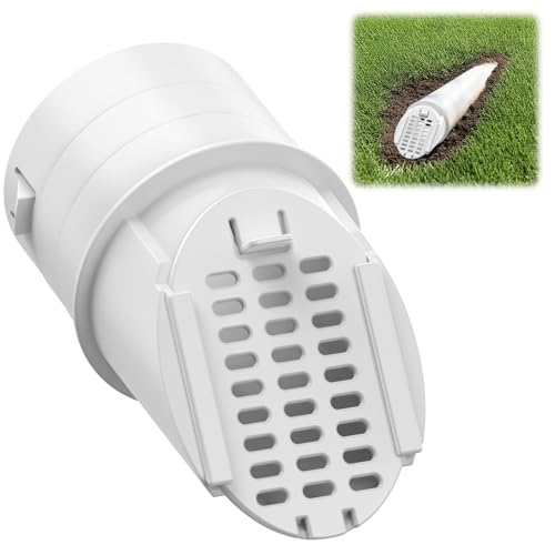 4” Slope Drainage Grate Cover, Rain Diverter, Drainage Grate Yard Drain Emitter for Sump Pump Discharge & Downspout Extensions, Fit 4" SCH 40, 4" SDR 35, 4" Corrugated Pipe, 1 Pack-White