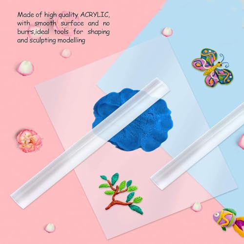 Image of ikis Acrylic Clay Rollers 8 inch with Acrylic Sheet 4 x 6 inch