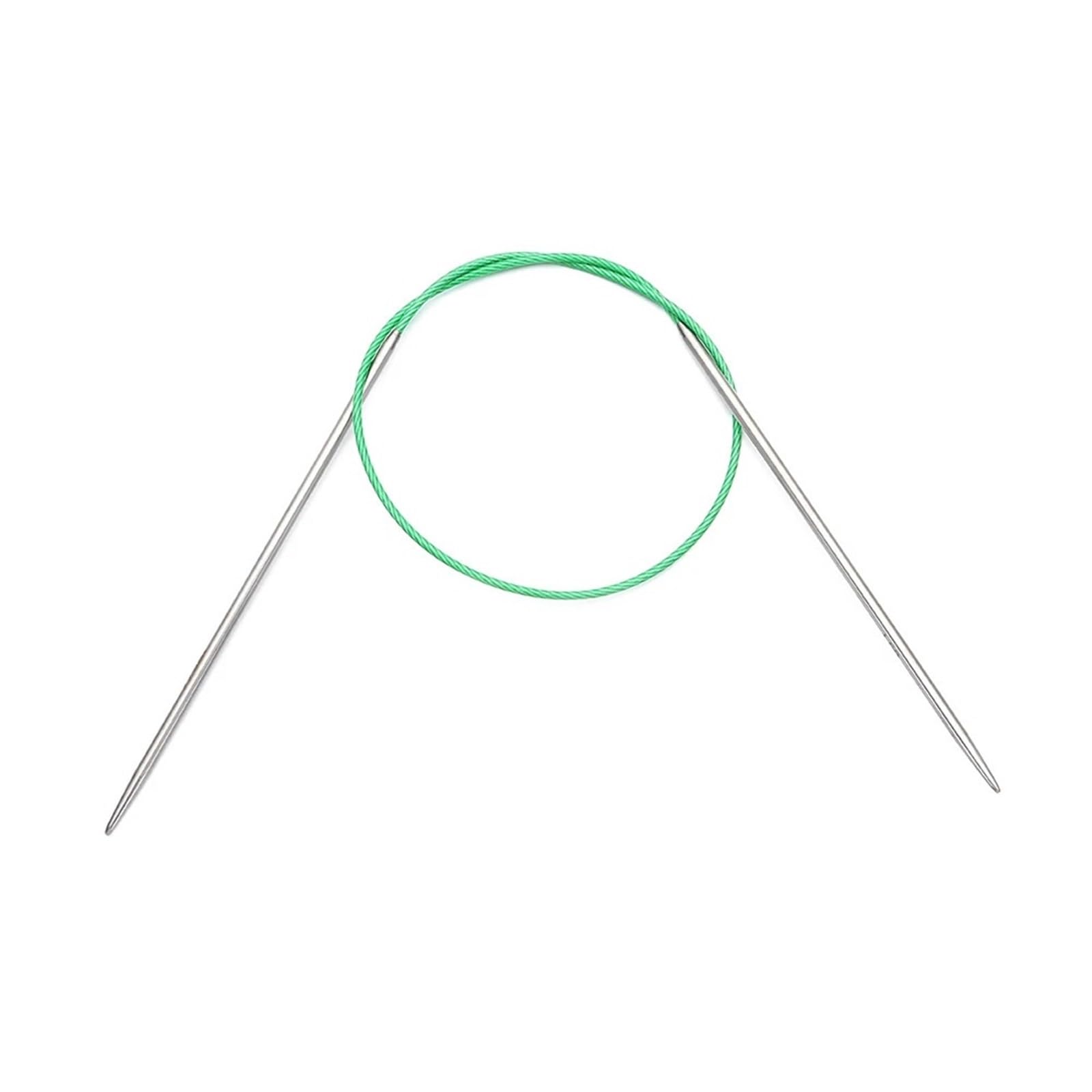 Knitting Needles 80/100cm Stainless Steel Circular Needle Round Weaving Knitting Needles Handmade Crochet Hook DIY Crafts Household Sewing Pins(40cm-2.25mm)