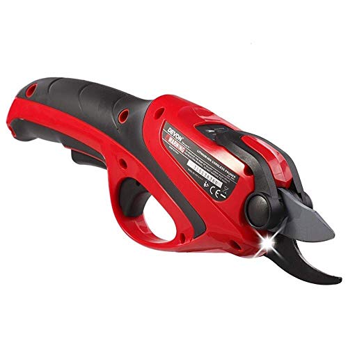 Preisvergleich Produktbild Gartenschere und Gartenschere, kabellos, 4 V, elektrische Gartenschere mit LED-Lichtern, wiederaufladbar, mit 2 Klingen