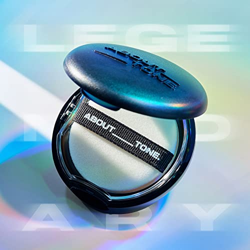 [About Tone] Blur Powder Pact 9G / 0.32Oz - Pressed Powder Pact With Mirror And Powder Puff | Setting Powder | Face Powder | Makeup Powder | Finishing Powder | Compact Powder | Sebum Control (03 Natural) #TOP2