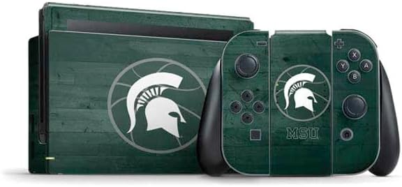 Skinit Decal Gaming Skin Compatible with Nintendo Switch Bundle - Officially Licensed Michigan State University Spartans Jersey Design