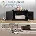 31.5 Inch Wooden Cat Litter Box Enclosures,Hidden Litter Box,Pet House with Barn Door,Large Capacity/Ventilated/Fit Most of Litter Box,for All Kinds of Cats