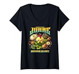 Damen Grafische Kawaii Amazonische Delikatesse: Peruanischer Juane T-Shirt mit V-Ausschnitt