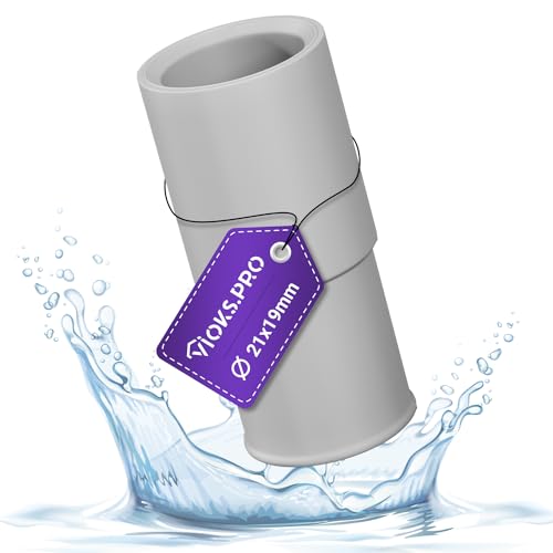 Viоks.pro Waschmaschine Ablaufschlauch Adapter 21 auf 19 mm Ø - Wasserschlauch Adapter für Abwasserschlauch Waschmaschine, Ablaufschlauch Spülmaschine
