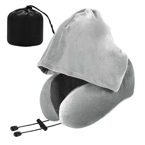 Almohada corporal memory foam con capucha ajustable miniatura 1