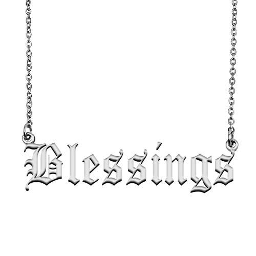 HUAN XUN Personalized Name Necklace Custom Made Pendant Jewelry Gifts Blessings