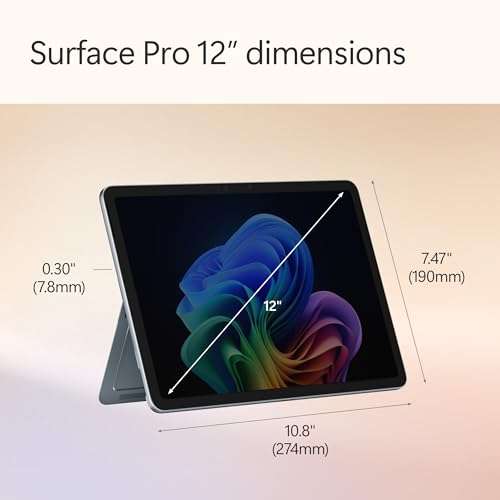 Microsoft Surface Pro 2-in-1 Laptop/Tablet (2025), Windows 11 Copilot+ PC, 12" Touchscreen Display, Snapdragon X Plus (8 Core), 16GB RAM, 512GB Storage, Ocean by Microsoft - Image 9