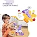 FS Pretend Play Cash Register Toy Preschool Gift for Kids, Classic Count Toy with Sound, Microphone, Scanner, Credit Card, Play Food for Boys & Girls, 57 Pieces Play Set, Ages 3 4 5 6 7, Purple