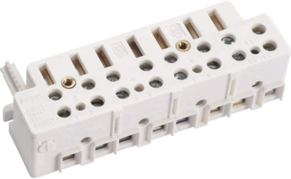 Hager KJ30S 4P Grauer Block für elektrische Klemmen, 130 mm, 32 mm, 42 mm, 400 V