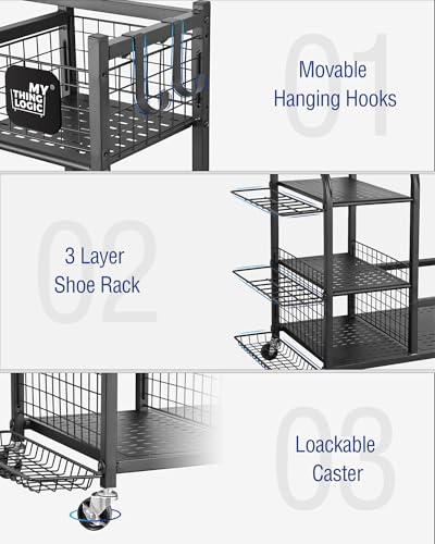 Mythinglogic Golf Storage Garage Organizer, Golf Bag Storage Stand and Other Golfing Equipment Rack, Extra Storage Rack for Golf Clubs4