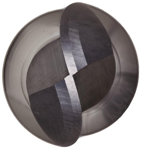 Image of Precision Twist EB6302V Carbide Ball Nose End Mill, Long Reach, TiAlN Multilayer Finish, 30 Deg Helix, 2 Flutes, 6 inch Overall Length, 1 inch Cutting Diameter, 1 inch Shank Diameter