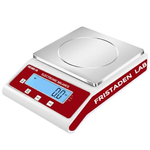 Fristaden Lab Scale | 15 kg x 0.1 g | USA Company - Large Digital Lab Balance with Professional Load Cell, Metal Support Structure & Thorough Calibration - Use as a Scientific or Chemistry Scale.