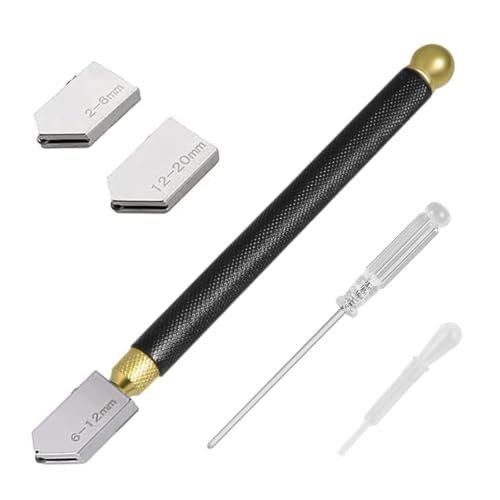 Glass Cutter 2mm-20mm Glass Cutters Tools Sharp Glass Cutting with Automatic Oil Feed for Mirror Tiles Mosaic