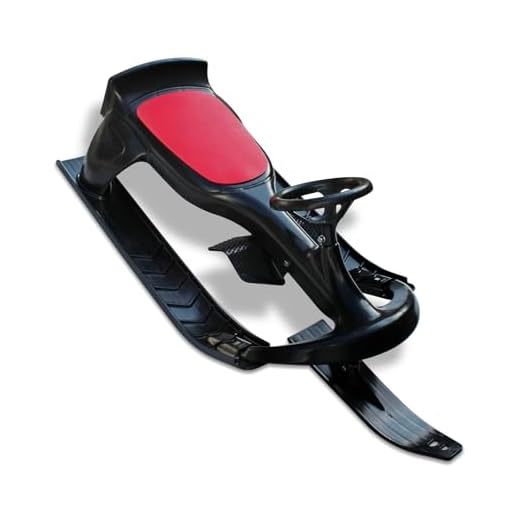 Flexible Flyer PT Blaster Steering Ski Sled with Brakes. Plastic Snow Slider, 45 x 20 x 18 inches