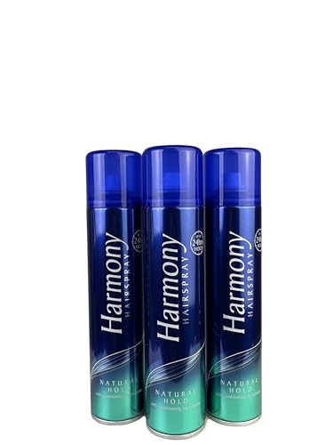 Harmony Hair Spray Natural , (Pack of 3 )