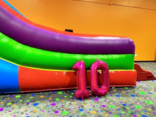 Image of 1 Balloon Numbers Birthday Decorations, 40In Rose Purple Balloons for Party | Eye-catching Appearance, Perfect Decorative Centerpieces, Convenient Self-sealing Structure, Widely for Various Occasions